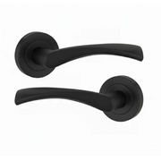 IRONZONE LVR010MB ELVAS STYLE LEVER ON ROSE – MATT BLACK