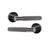 MARINO KNURLED LEVER DOOR HANDLE ON ROSE BLACK NICKEL