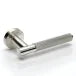 MARINO KNURLED LEVER DOOR HANDLE ON ROSE – SATIN NICKEL