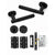 VELO LINEAR DOOR HANDLE ON ROSE – BATHROOM PACK – MATT BLACK