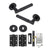 VELO LINEAR DOOR HANDLE ON ROSE – LOCK PACK – MATT BLACK