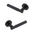 VELO LINEAR LEVER DOOR HANDLE ON ROUND ROSE – MATT BLACK