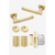 VELO LINEAR DOOR HANDLE ON ROSE – LOCK PACK – SATIN BRASS