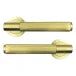 VELO LINEAR DOOR HANDLE ON ROSE – LOCK PACK – SATIN BRASS