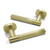 VELO LINEAR LEVER DOOR HANDLE ON ROSE – SATIN BRASS