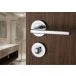AMORA DOOR HANDLE ON ROSE – BATHROOM PACK – POLISHED CHROME