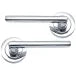 AMORA STYLE LEVERS ON ROSE – LATCH PACK – POLISHED CHROME (5 SETS)