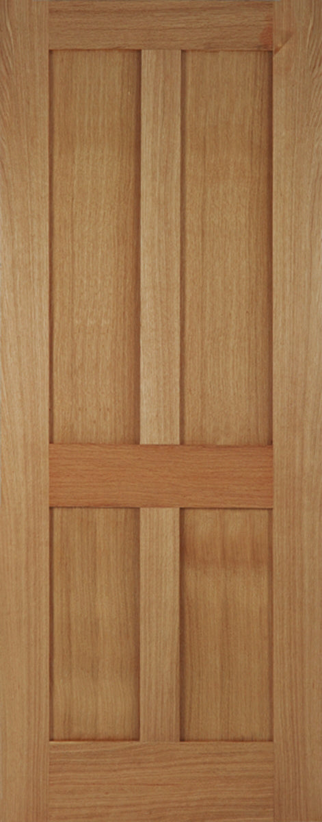 Wooden door with a panel design