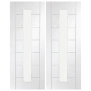 Palermo 1 Light Clear Glazed Primed Internal Door Pair