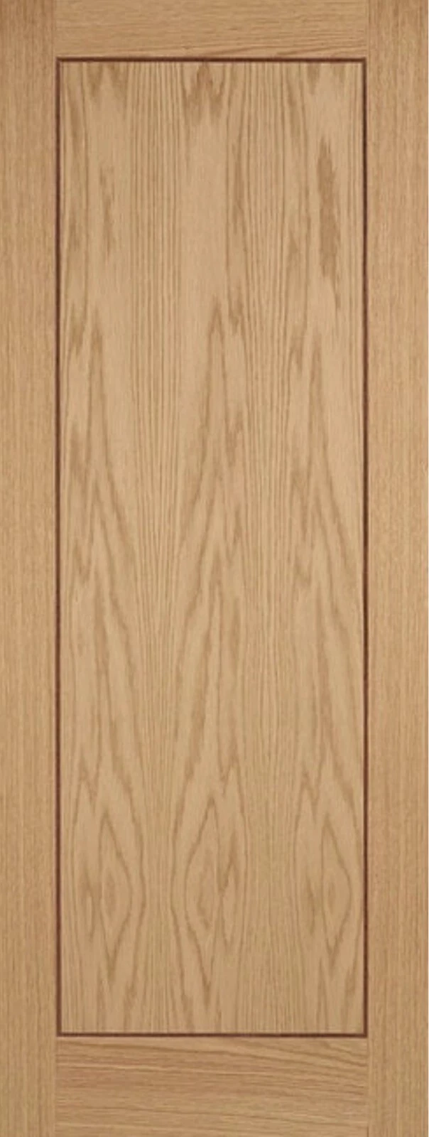 Wooden door with a vertical panel design