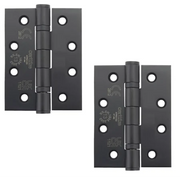 GRADE 13 BALL BEARING FIRE RATED HINGES 102MM X 76MM X 3MM – MATT BLACK