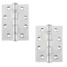 GRADE 13 BALL BEARING FIRE RATED HINGES 102MM X 76MM X 3MM – POLISHED STAINLESS STEEL