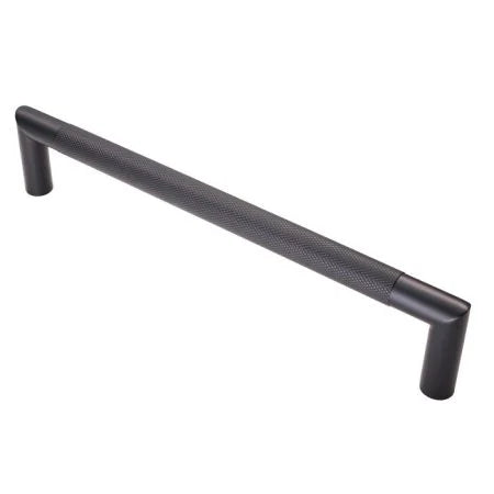 SWP1169/300MB MITRED KNURLED PULL HANDLE (300MM C/C) – MATT BLACK