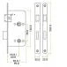 VDL7860‑PVDBZ DIN BATHROOM LOCK – BACKSET 60MM – SATIN BRONZE EFFECT